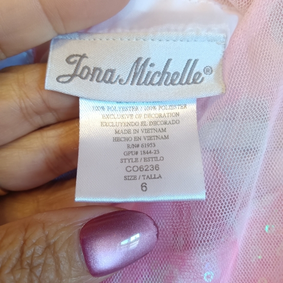 CLEARENCE SALE!!! Jona Michelle Pink 3 Tier Ruffle Dress - Picture 5 of 7